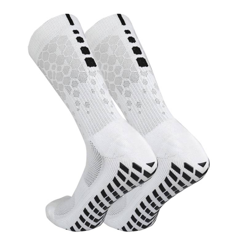 Rutschfeste Fußballsocken für Damen und Herren, atmungsaktive Sportsocken mit Greifern für Yoga, Fußball weiß Rutschfeste Fußballsocken für Damen und Herren, atmungsaktive Sportsocken mit Greifern für Yoga, Fußball weiß von Joom DACH