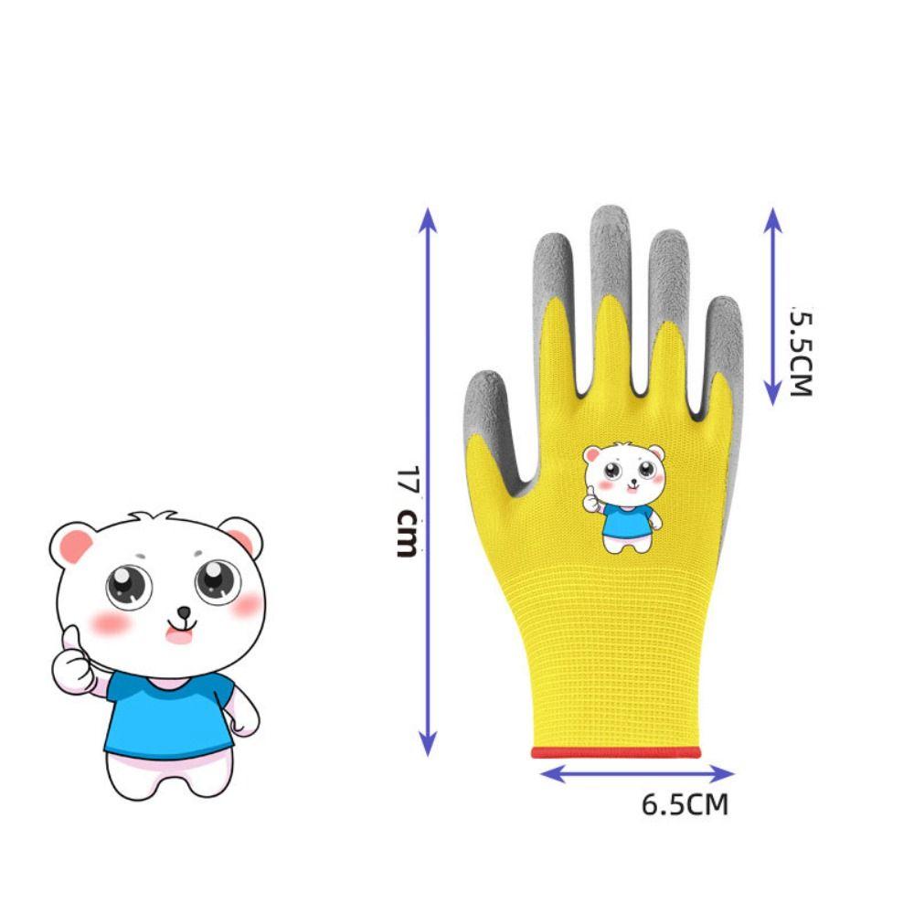 Rutschfeste Gartenhandschuhe für Kinder, wasserdicht, für Kinder, Schutzhandschuh, langlebig, für den Garten, Arbeitshandschuhe für den Heimgebrauch Yellow-3- 5 years old von Joom DACH