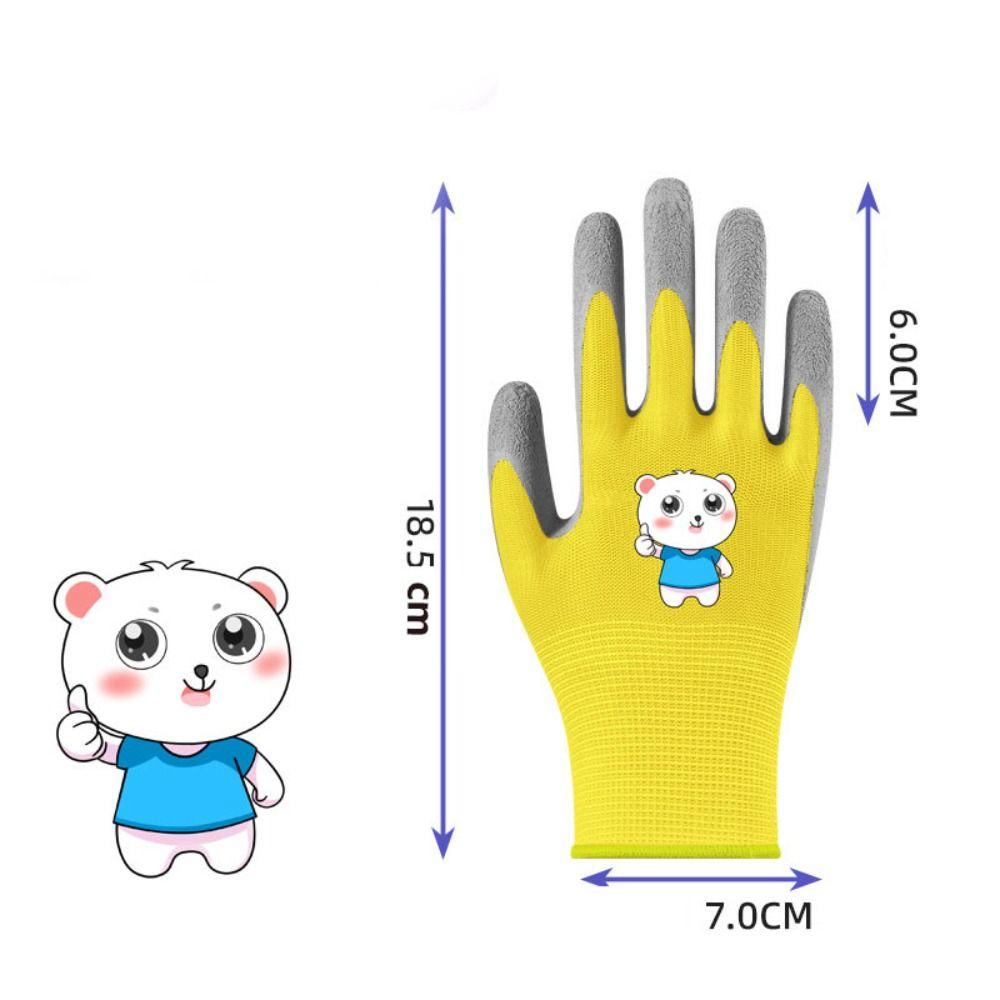 Rutschfeste Gartenhandschuhe für Kinder, wasserdicht, für Kinder, Schutzhandschuh, langlebig, für den Garten, Arbeitshandschuhe für den Heimgebrauch Yellow-5-9 years old von Joom DACH