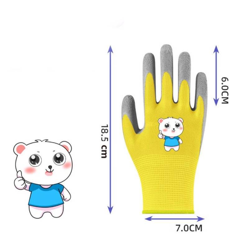 Rutschfeste Gartenhandschuhe für Kinder, wasserdicht, für Kinder, Schutzhandschuh, langlebig, für den Garten, Arbeitshandschuhe für den Heimgebrauch Yellow-5-9 years old von Joom DACH