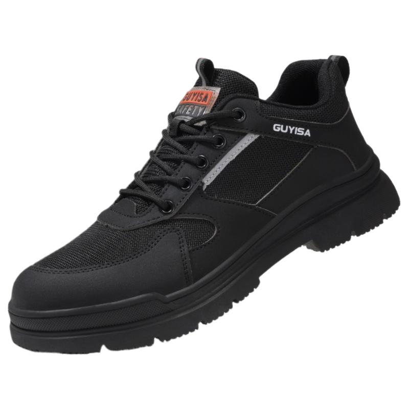 Rutschfeste Sicherheitsschuhe, Anti-Smashing und Anti-Piercing Bequeme DM Bottom Steel Bag Head Velcro Arbeitsversicherungsschuhe für Herren 46 von Joom DACH