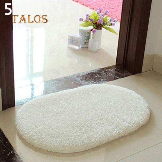 Rutschfester, weicher, flauschiger, saugfähiger Teppich für Zuhause, Badezimmer, Boden, Dusche, Fußmatte, Dekoration weiß von Joom DACH