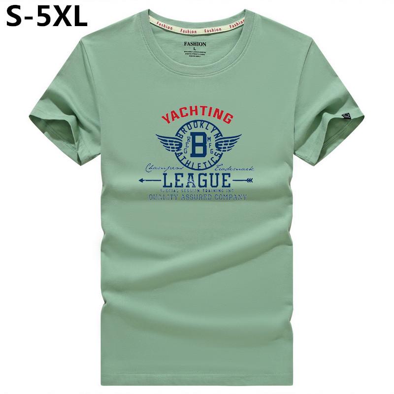 S-5XL Baumwolle Männer Casual T-shirt Kurzarm Fitness T-shirts Mann Schlank Sweatshirt T Shirt Steetwear 5XL hellgrüne von Joom DACH