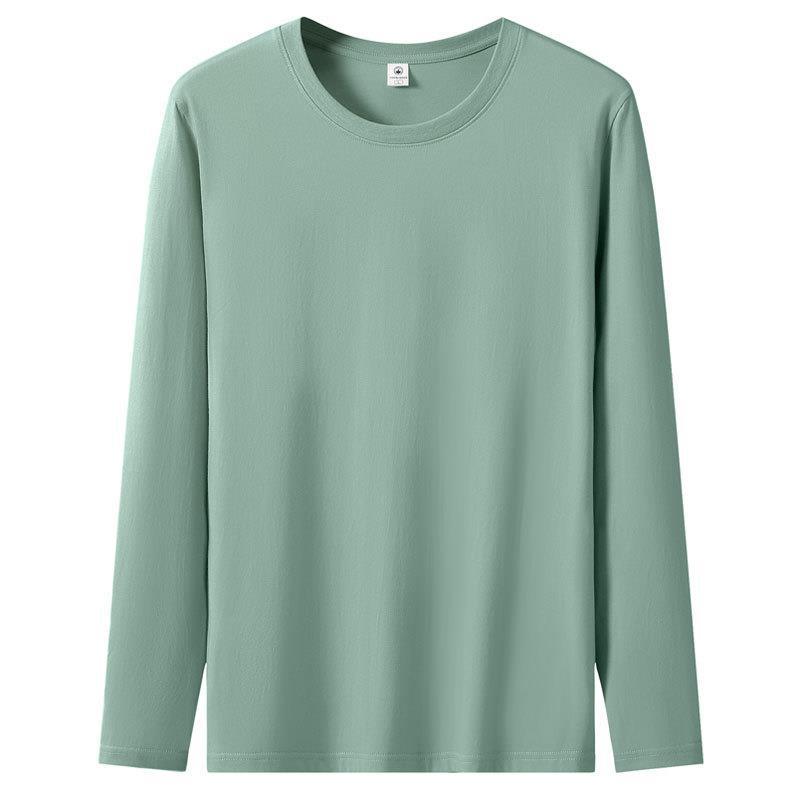 S-5XL Herren Langarm T-Shirt Übergröße Rundhals Herren Reine Baumwolle Sweatshirt 4XL hellgrüne von Joom DACH