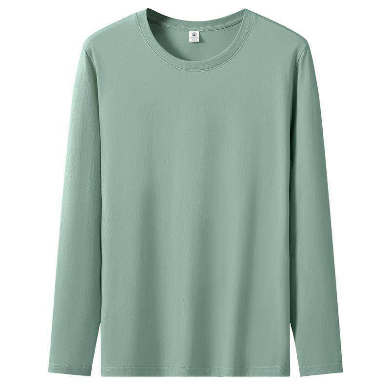 S-5XL Herren Langarm T-Shirt Übergröße Rundhals Herren Reine Baumwolle Sweatshirt 4XL hellgrüne von Joom DACH