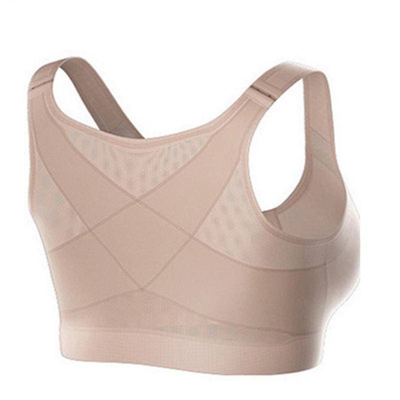 S-5XL Plus Größe Frauen Haltung Corrector Bh Drahtlose Zurück Unterstützung Lift Up Yoga Bh Laufen Sport Gym Bhs Unterwäsche XXL beige von Joom DACH