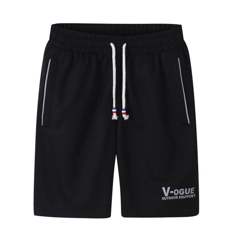 S-6XL Herren Shorts Sommer Schnelltrocknende Sportshorts Herren Strandshorts Elastische Jogginghose 6XL schwarz von Joom DACH