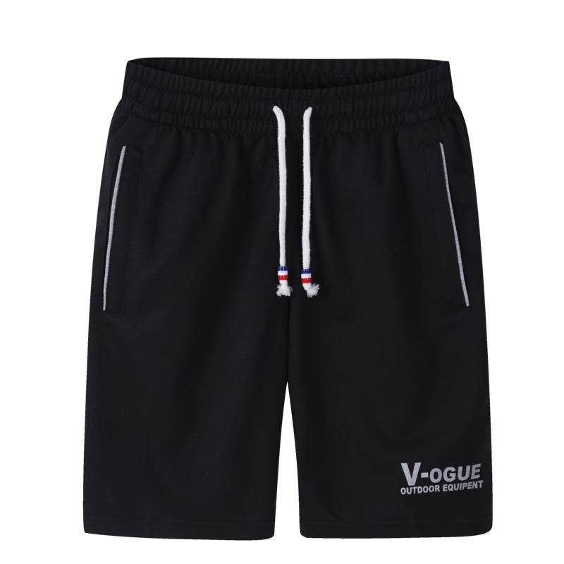S-6XL Herren Shorts Sommer Schnelltrocknende Sportshorts Herren Strandshorts Elastische Jogginghose 6XL schwarz von Joom DACH