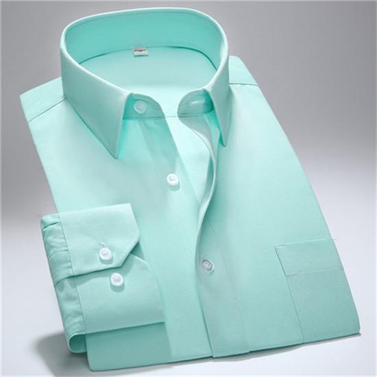 S~7xl Große Männer Formelle Hemden Solide Langarm Regular Fit für Business Party S von Joom DACH