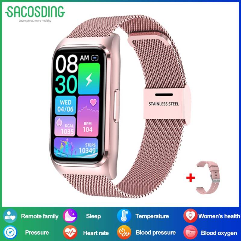 SACOSDING Smart Watch Outdoor Sports Intelligentes Gesundheitsarmband zur Überwachung des Blutdrucks und der Körpertemperatur IP68 Wasserdicht Für Damen Geschenk von Joom DACH