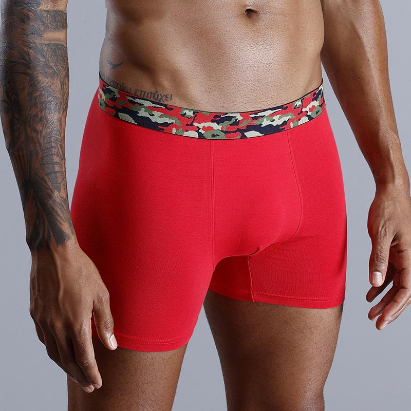 SCHÖNE 1 Stück Camouflage-Druck Herrenunterwäsche für Männer Baumwolle Herren Boxershorts Bequeme Unterwä L rot von Joom DACH
