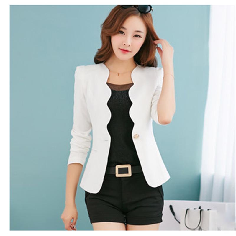 SCIONE 2019 Herbst Neue frauen Jacke Dünne Koreanische Temperament Kleinen Anzug frauen Kurzen Absatz XXL weiß von Joom DACH