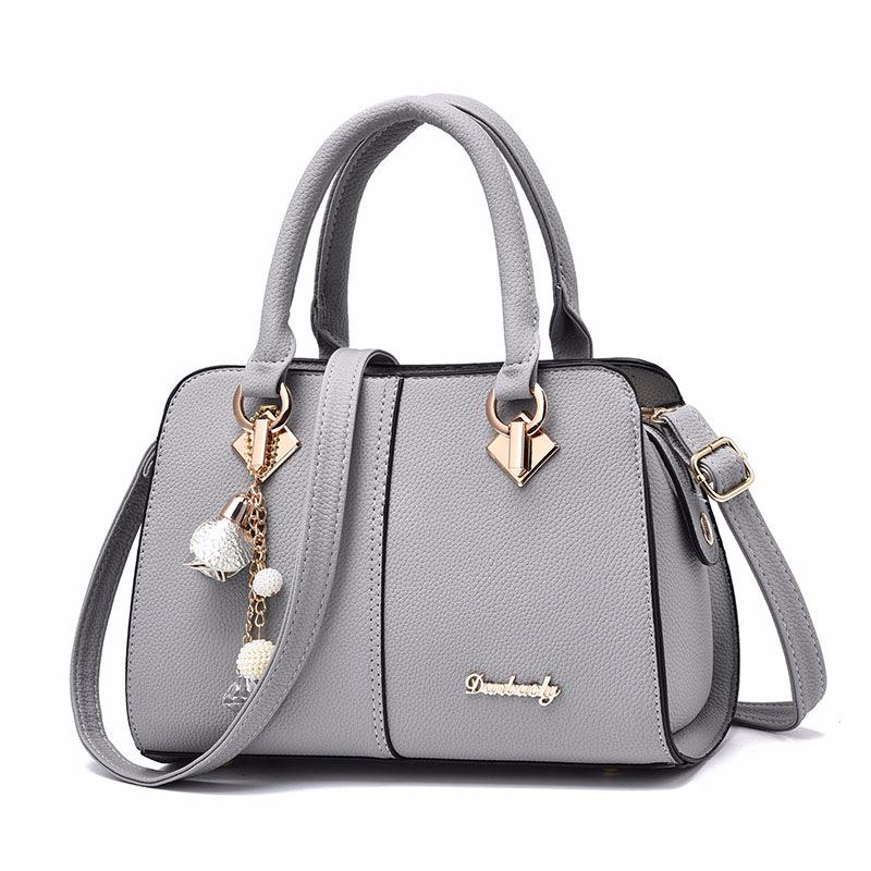 SCIONE Frauen Tasche Neue Stil Einzelnen Schulter Weibliche Tasche Mode Pu Weibliche Tasche Damen Handtasche 28cm*11cm*32cm grau von Joom DACH