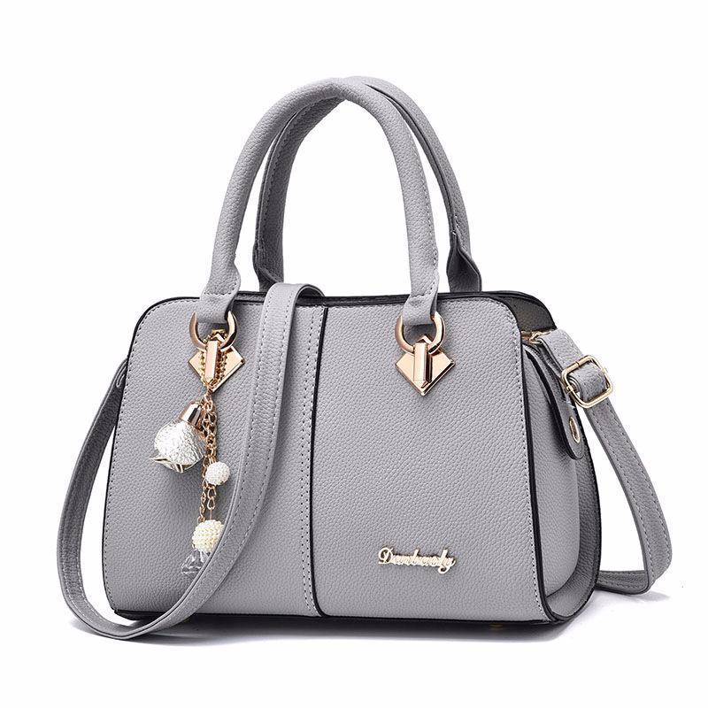 SCIONE Frauen Tasche Neue Stil Einzelnen Schulter Weibliche Tasche Mode Pu Weibliche Tasche Damen Handtasche 28cm*11cm*32cm grau von Joom DACH