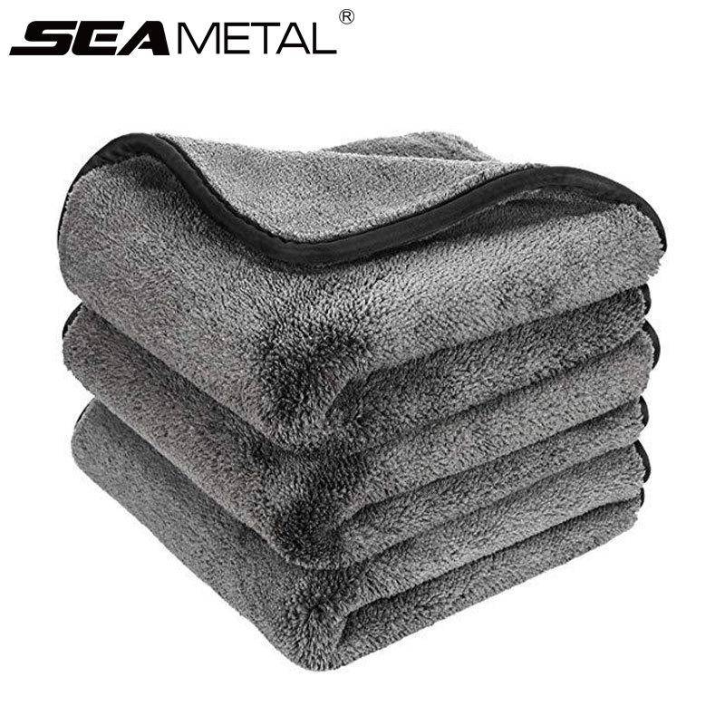 SEAMETAL 1200GSM Auto Detaillierung Mikrofaser Handtuch Auto Reinigung Trocknen Tuch Auto Pflege Tuch Detaillierung Auto Waschlappen für Auto Küche 40*40cm 1PC grau von Joom DACH
