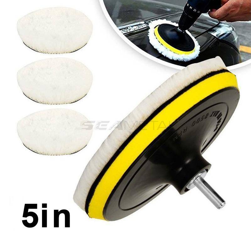 SEAMETAL Wachs Polieren Selbstklebende Nachahmung Wolle Disc Auto Polieren Disc Auto Schönheit Werkzeug Wolle Schwamm Pad 5 In von Joom DACH