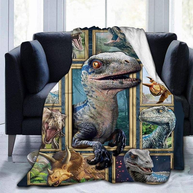 SHUIHAN Dinosaurier-Überwurfdecke für Kinder und Jungen, Tier-Flanell-Fleecedecke, Dinosaurier-Decken für Couch, Sofa, Schlafzimmer, Wohnzimmer 150x180cm von Joom DACH