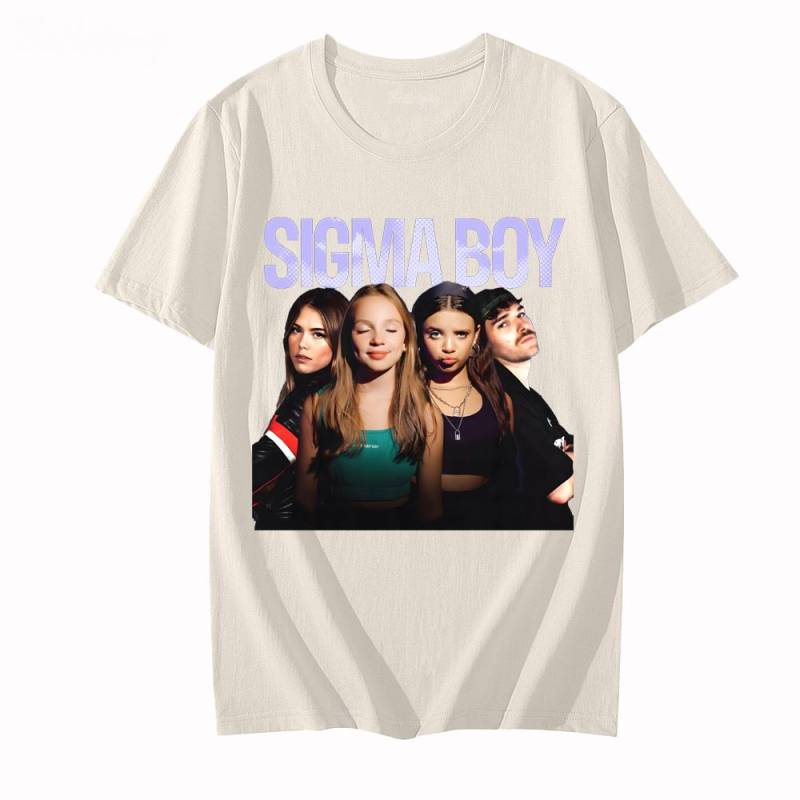 SIGMA BOY T-Shirt mit Aufdruck, Sommer-Grafik-T-Shirt, lässig, Hip-Hop-T-Shirt, bequeme Baumwolloberteile, kurzärmelig, weiches T-Shirt XXL sand SIGMA BOY T-Shirt mit Aufdruck, Sommer-Grafik-T-Shirt, lässig, Hip-Hop-T-Shirt, bequeme Baumwolloberteile, kurzärmelig, weiches T-Shirt XXL sand von Joom DACH
