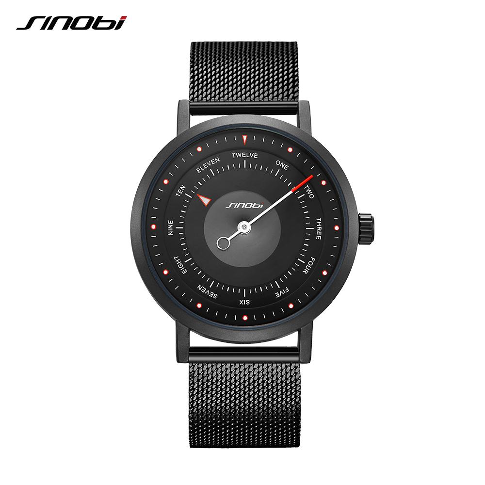 SINOBI Heiße Mode Für Männer Kreative Sport Uhren Männlich Uhr Casual Militär Leuchtende Wasserdichte Quarz Armbanduhren schwarz von Joom DACH
