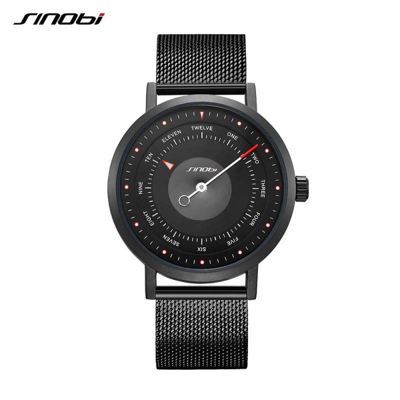 SINOBI Heiße Mode Für Männer Kreative Sport Uhren Männlich Uhr Casual Militär Leuchtende Wasserdichte Quarz Armbanduhren schwarz von Joom DACH