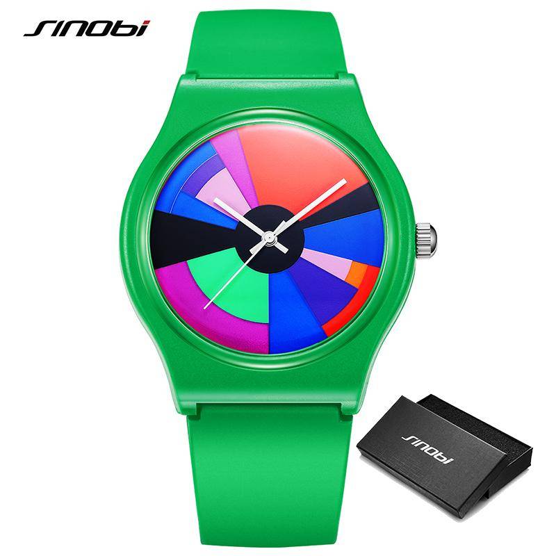 SINOBI Original Design Herrenuhren Beste Geschenke Uhr Farbenfroher Lebensstil Herren Sport Quarz Armbanduhren Top Mode Herrenuhr orange von Joom DACH