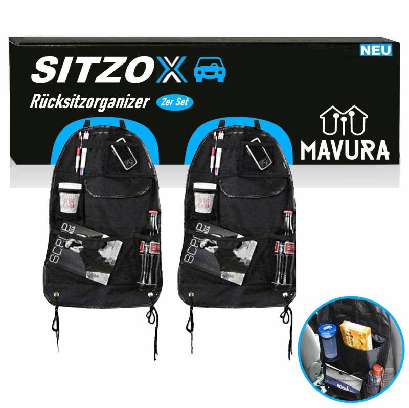 SITZOX Auto Rücksitz Autositz Car Organizer Tasche Autotasche Rücksitztasche 2er von Joom DACH