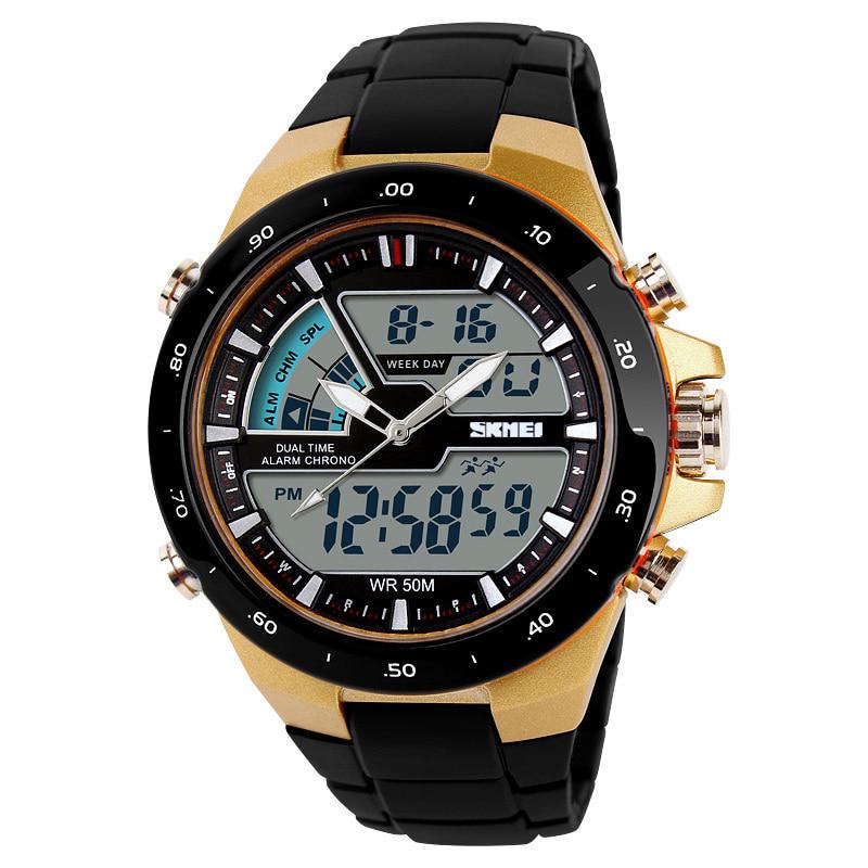 SKMEI 1016 Herren Sportuhr LED Digital Analog Uhren Alarm 30M Wasserdicht Mode Armbanduhr von Joom DACH