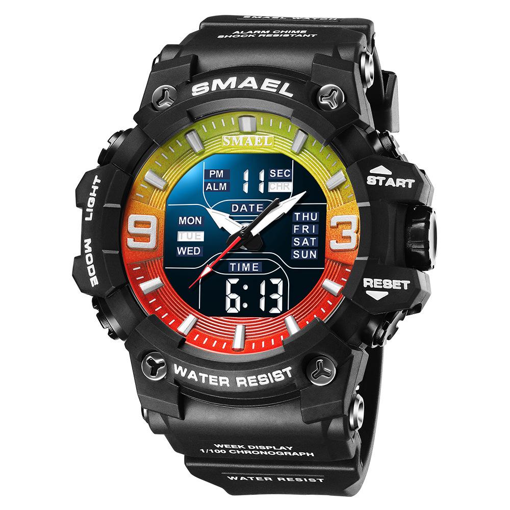 SMAEL Männer Sport Uhren Dual Time Digital Uhr Quarz 50 m Wasserdichte Uhr Led Militär Uhr Sport Männer Uhren Armbanduhr von Joom DACH