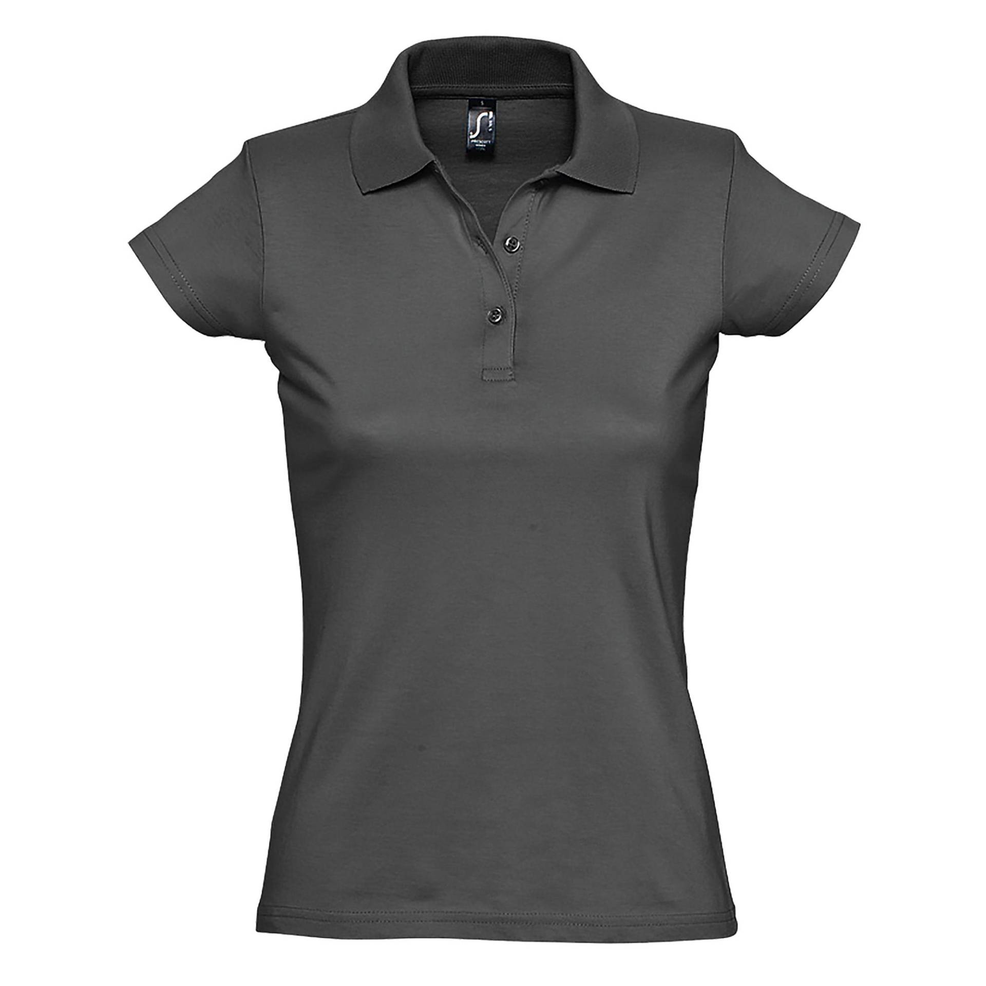 SOLS Damen/Damen Prescott Kurzarm-Jersey-Poloshirt XXL dunkelgrau von Joom DACH