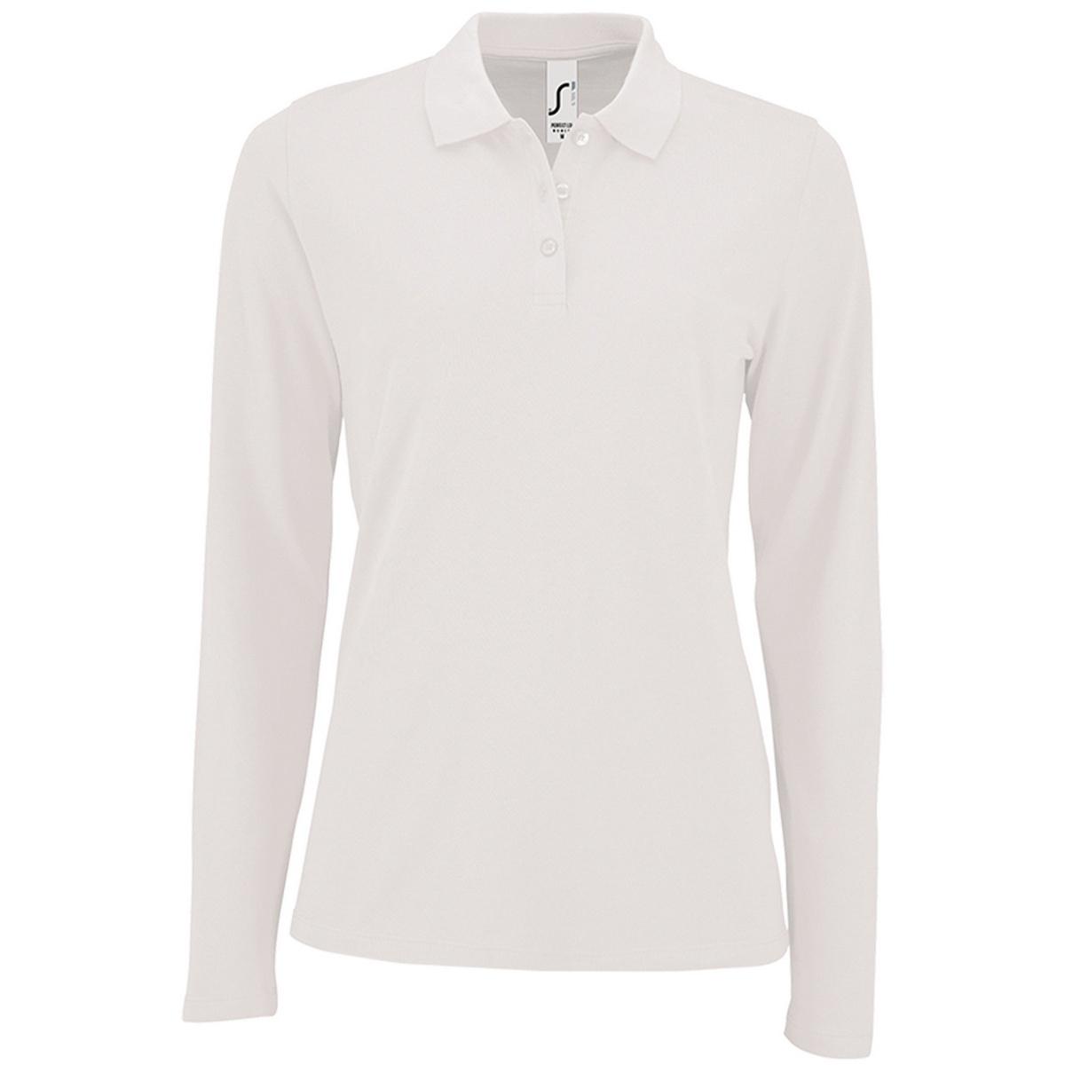 SOLS Damen / Damen Perfect Long Sleeve Pique Polo Shirt 3XL weiß von Joom DACH