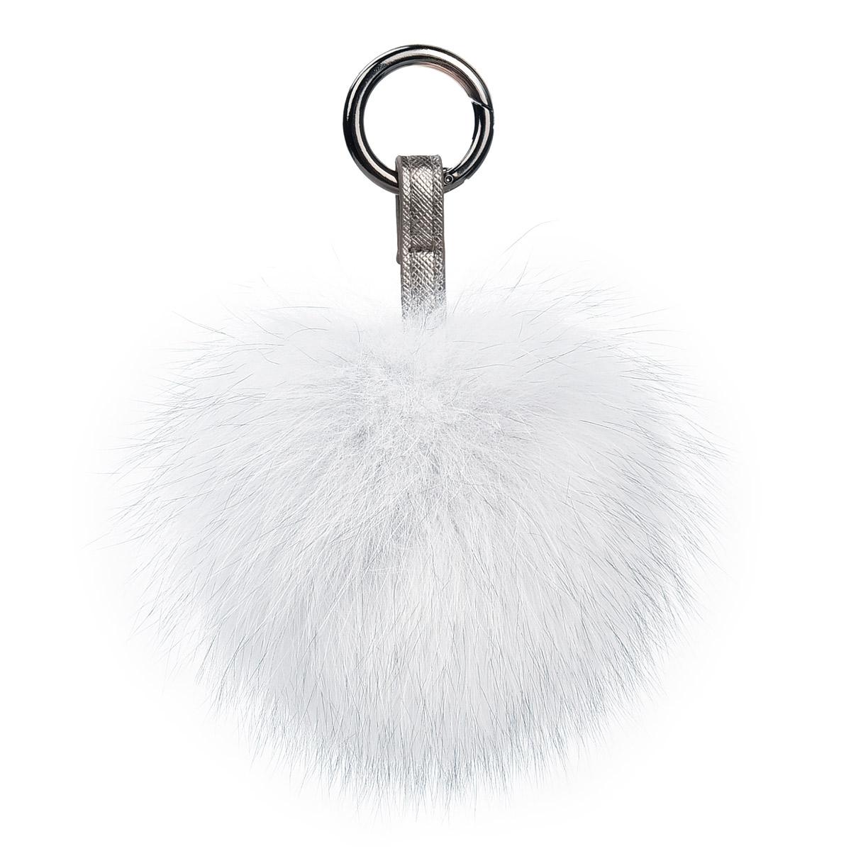 SOMALER Schlüsselanhänger aus echtem Fuchs-Waschbärfell mit Bommel, Metall-Schlüsselanhänger, Dekoration für Frauen und Mädchen von Joom DACH