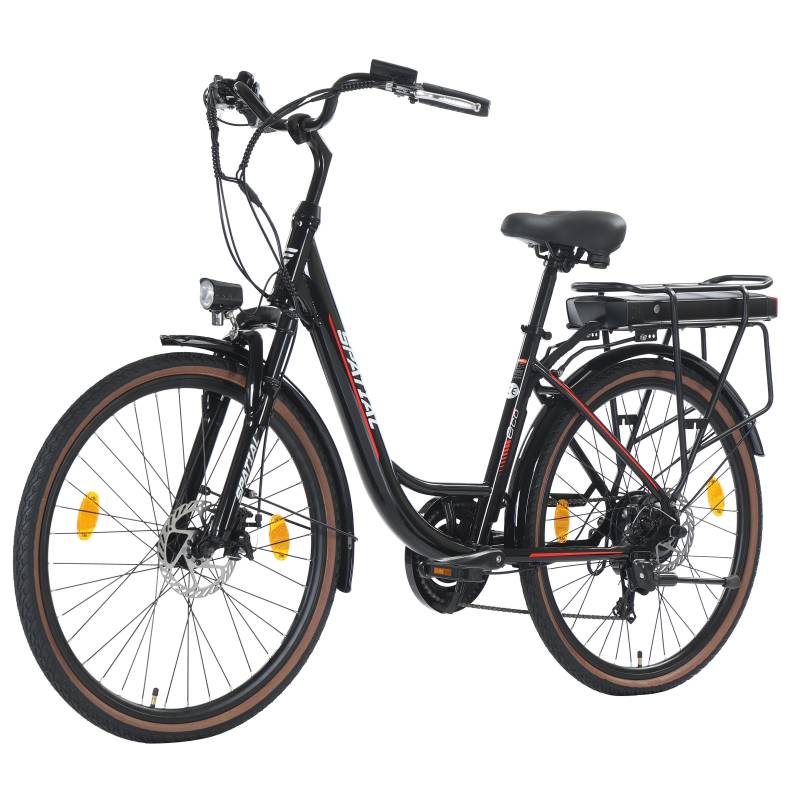 SPATIAL Glänzendes Elektrofahrrad mit Kindersitz 350W Motor 36V13Ah Akku 26 Zoll Reifen E-Bike Outdoor Fahren Elektrofahrrad für Erwachsene von Joom DACH