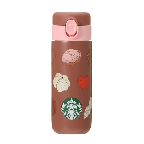 STARBUCKS Starbucks Valentine 2024 Edelstahlflasche Schokolade 381ml Becher Kaffee Starbucks Braune Wasserflasche Geschenk Tag 2024 Valentinstag braun von Joom DACH