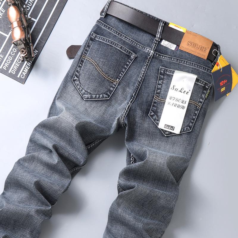 SU LEE Herren Straight Loose Fit Elastische Jeans für Frühling und Herbst 40 von Joom DACH