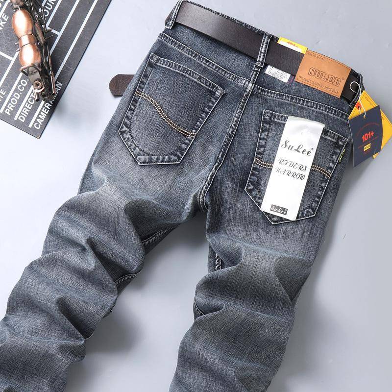 SU LEE Herren Straight Loose Fit Elastische Jeans für Frühling und Herbst 40 von Joom DACH