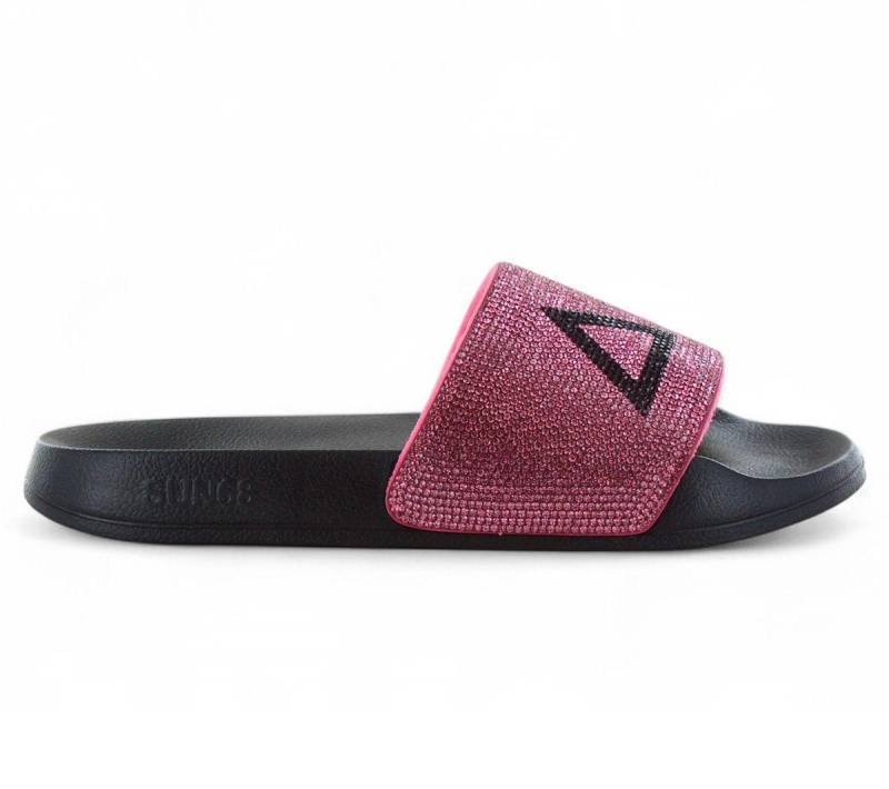 SUN68 Slippers LOGO STRASS - Damen Sandalen Pantoletten Slides Badesandalen X35205-1162 ORIGINAL EU 40 schwarz von Joom DACH