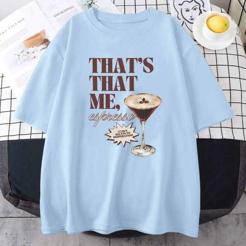 Sabrina Carpenter Singer Graphic T-Shirt Album Espresso That's That Me Druck T-Shirt Baumwolle Frauen Männer Sommer T-Shirts Casual S von Joom DACH