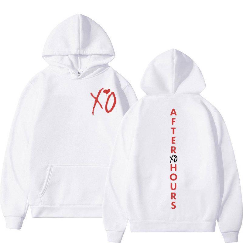 Sänger The Weeknd Album Doppelseitig Bedruckter Kapuzenpullover Herren Damen Mode Hip Hop Kapuzenpullover Street Trend Lose Pullover L von Joom DACH