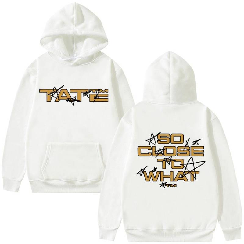 Sängerin Tate McRae So Close To What Miss Possessive Tour 2025 Hoodie Herren Damen Mode Vintage Fleece Pullover Hoodies M weiß von Joom DACH