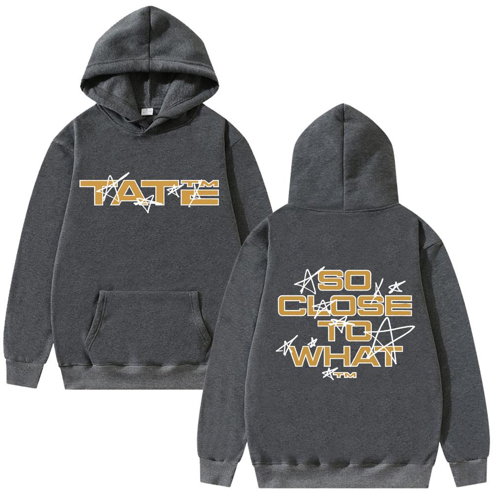 Sängerin Tate McRae So Close To What Miss Possessive Tour 2025 Hoodie Herren Damen Mode Vintage Fleece Pullover Hoodies S dunkelgrau von Joom DACH