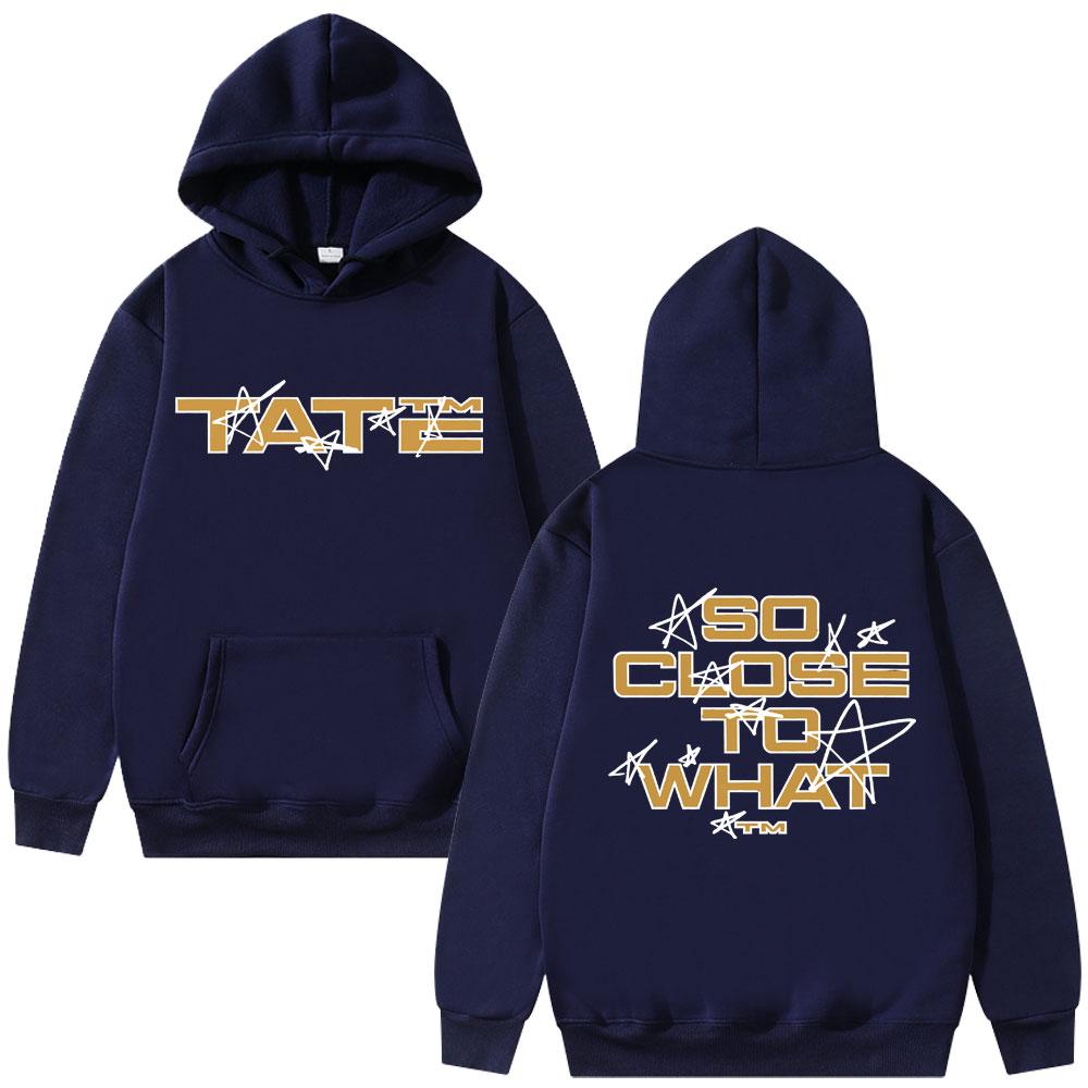 Sängerin Tate McRae So Close To What Miss Possessive Tour 2025 Hoodie Herren Damen Mode Vintage Fleece Pullover Hoodies S navy blau von Joom DACH