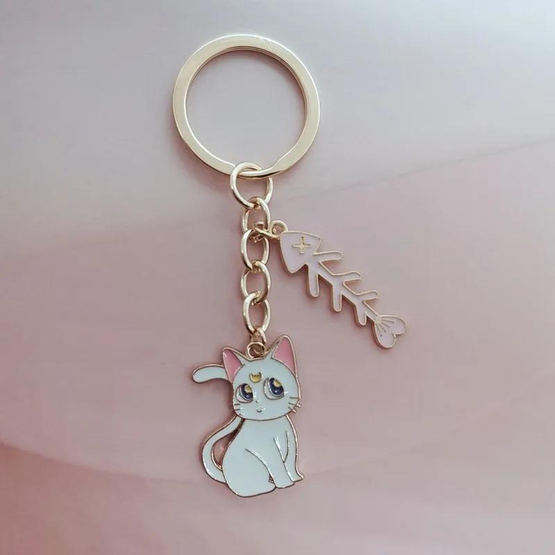 Sailor Keychain Moon Sweet Cat Girl Auto Metall Schlüsselanhänger Kreativer Cartoon Niedliches Paar Geschenk Tasche Anhänger Frauen Metall Charm Schlüsselanhänger von Joom DACH