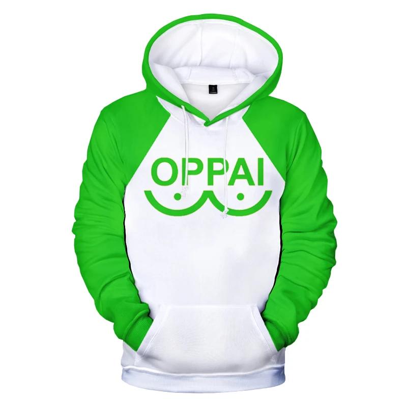 Saitama OPPAI Sweatshirts 3D Anime Print Hoodie Männer/Frauen Mode Langarm Pullover Kinder Hoodies Harajuku Streetwear Männer Mantel 2XL von Joom DACH