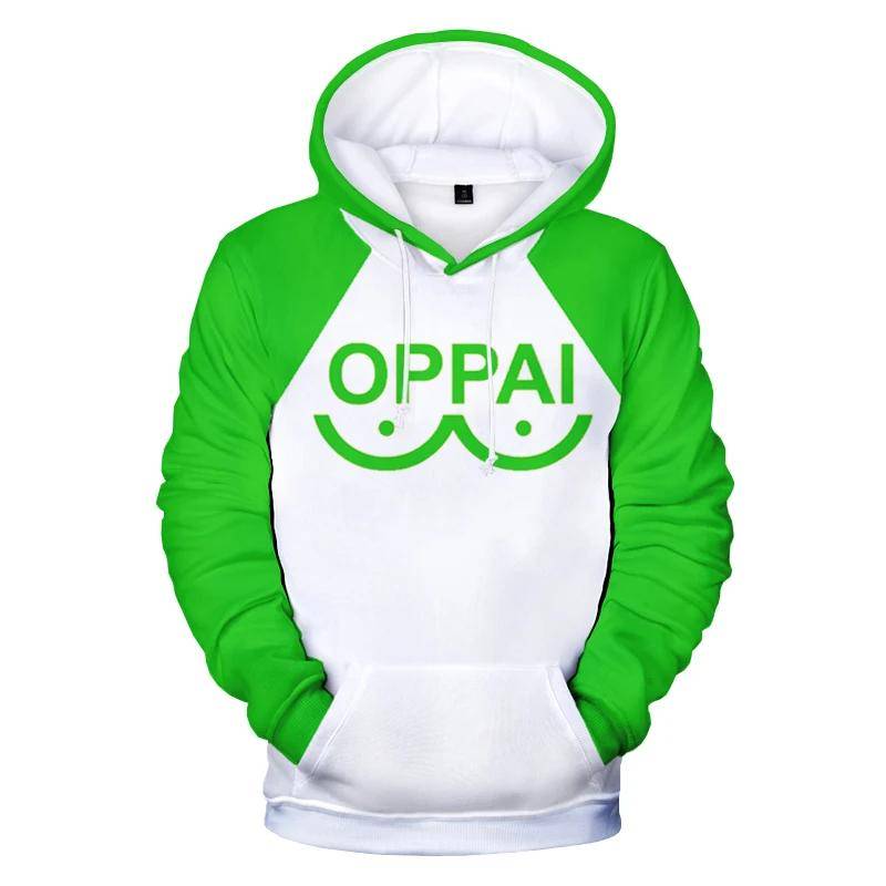 Saitama OPPAI Sweatshirts 3D Anime Print Hoodie Männer/Frauen Mode Langarm Pullover Kinder Hoodies Harajuku Streetwear Männer Mantel 2XL von Joom DACH