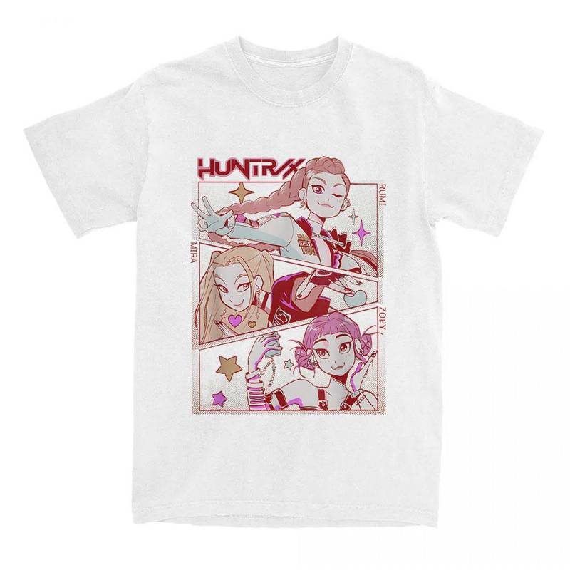 Saja Boys Comfort Colors T-Shirt KPop Demon Hunters Print T-Shirt Sommer Kurzarm Baumwoll-T-Shirt Mode Damen Herren Kleidung XS von Joom DACH