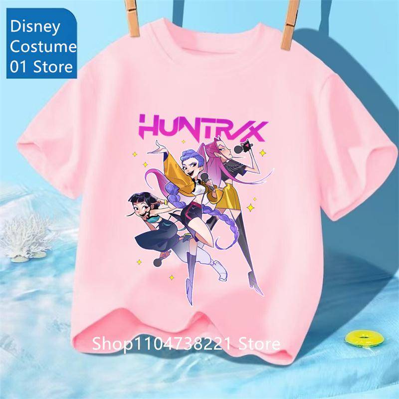 Saja Jungen T-Shirt Anime Kpop Dämonenjäger Kinder T-Shirts Kinderkleidung 2025 Neu Sommer Lässig Jungen Mädchen Kurzarm Tops 140 von Joom DACH