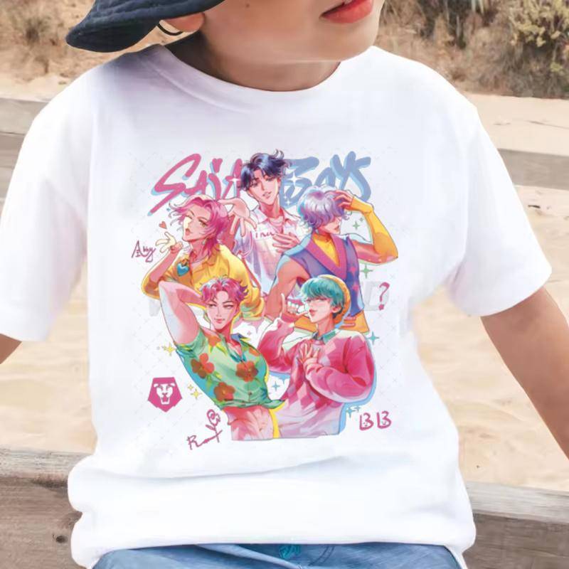 Saja Jungen T-Shirt Anime Kpop Dämonenjäger Kinder T-Shirts Kinderkleidung 2025 Neu Sommer Lässig Jungen Mädchen Kurzarm Tops 150 von Joom DACH
