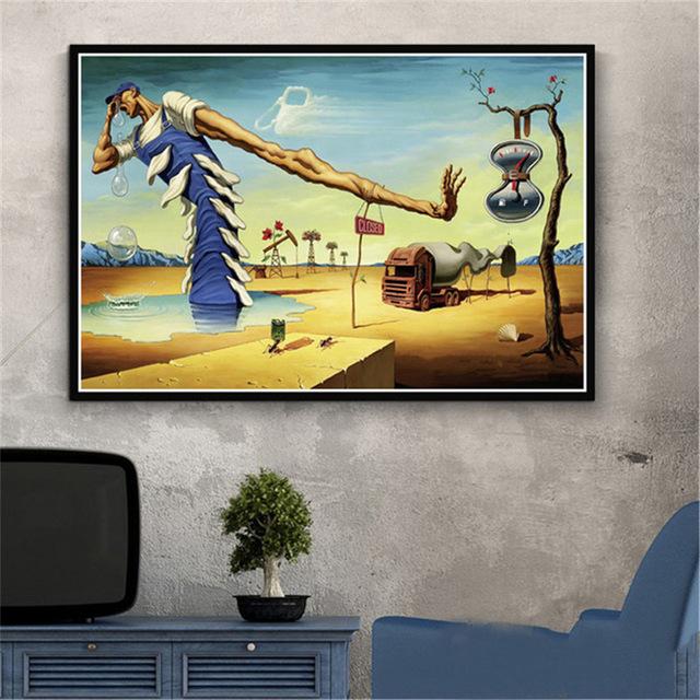 Salvador Dali Surrealismus Leinwand Malerei Retro Poster und Drucke Wand Kunst Bild für Wohnzimmer Home Dekoration Cuadros 70X100cm Unframed von Joom DACH