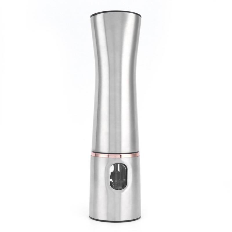 Salz- und Pfeffermühlen Edelstahlkörper Acryl Keramisches Mahlwerk Einstellbar Batterie von Joom DACH