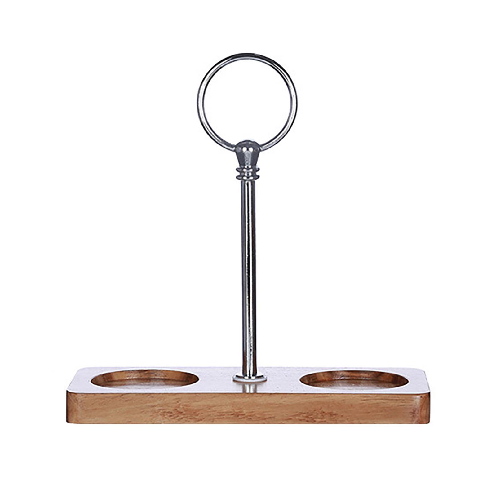 Salz- und Pfeffermühlen-Tablett mit Griff Edelstahl Holz Langlebiges Tablett für Zuhause von Joom DACH